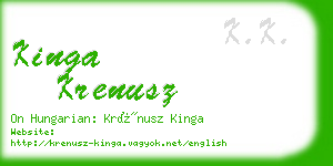 kinga krenusz business card